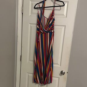 Blue Rain Multicolor Striped Dress